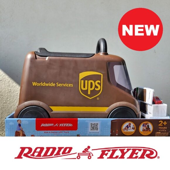 NEW Radio Flyer UPS Truck Toy Car Photoshoot Prop Photography tools props baby N - Picture 2 of 16